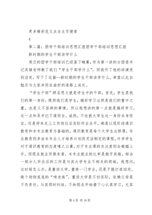 团学干部培训思想汇报.docx