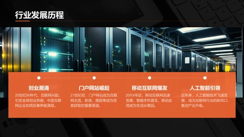 橙色简约风IT互联网商业计划书PPT模板