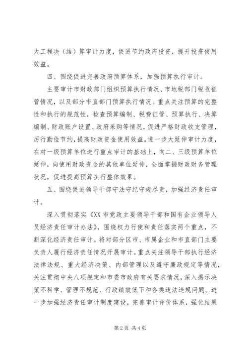 市审计局XX年度工作计划范文.docx