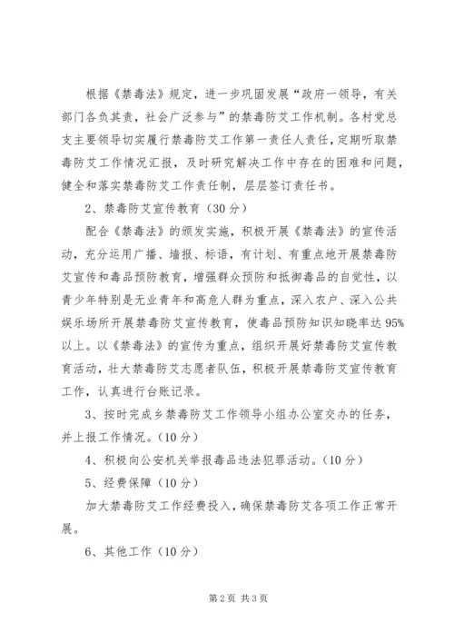 信访维稳禁毒防艾及法规工作目标 (2).docx