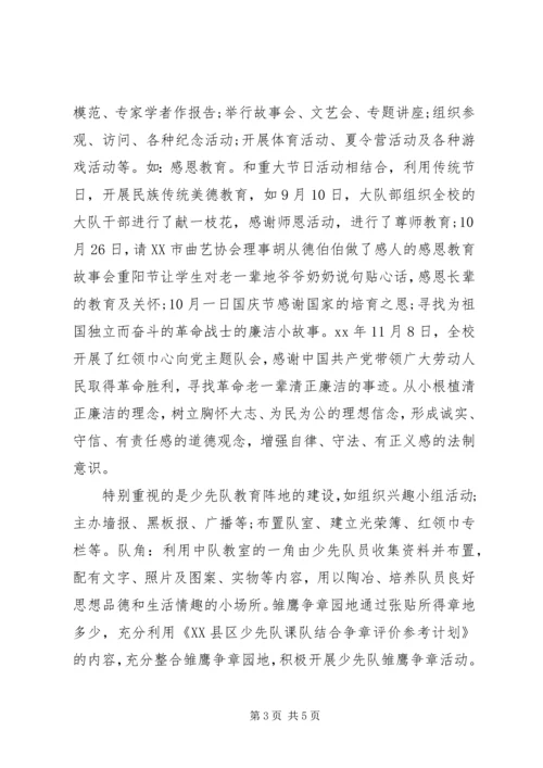 小学全面开展廉洁教育情况自查报告.docx