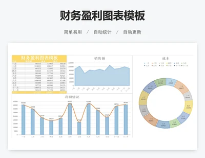 财务盈利图表模板