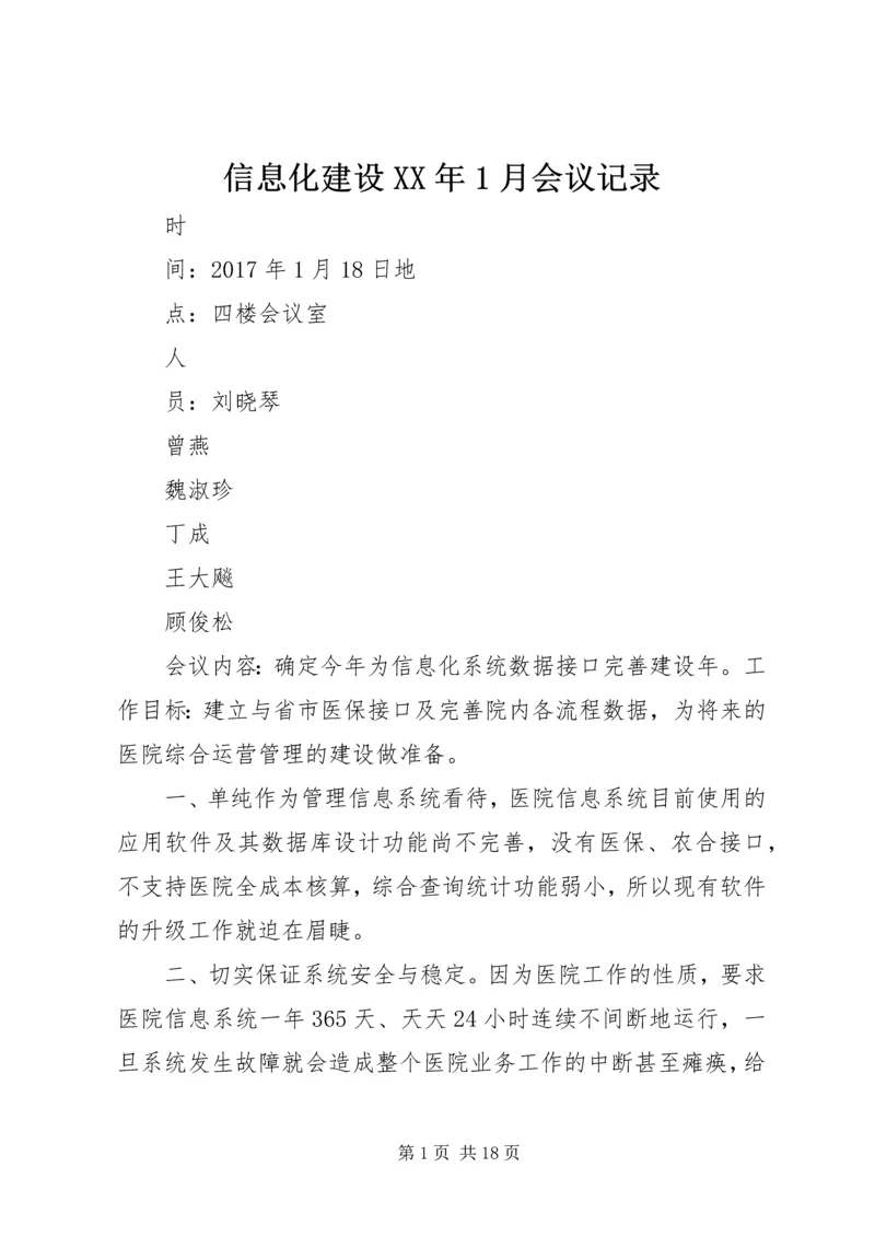 信息化建设XX年1月会议记录.docx