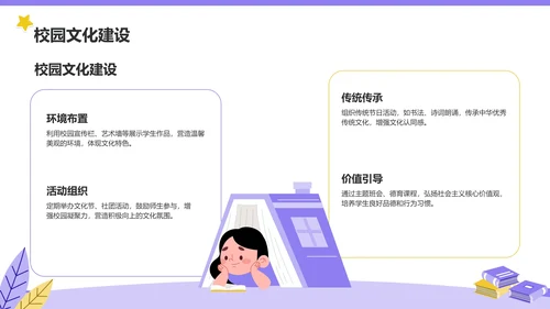 紫色卡通风格教育培训PPT