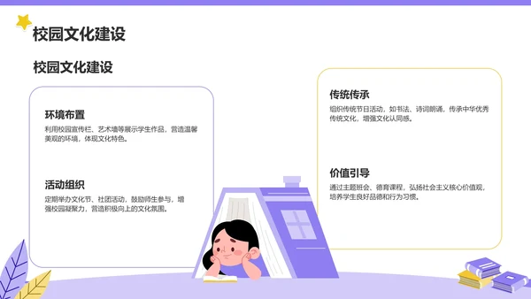 紫色卡通风格教育培训PPT