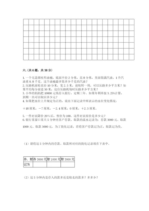 人教版六年级数学下学期期末测试题（培优）.docx