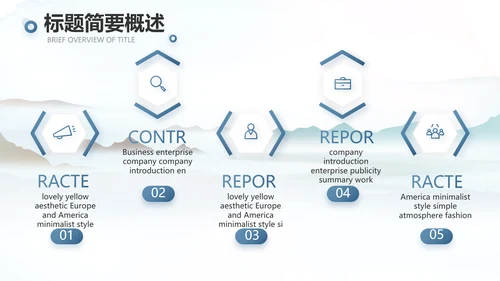 蓝色中国风春天春季旅游电子相册PPT