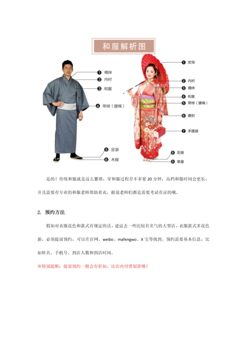 和服穿着介绍攻略日本最值得体验的项目.docx