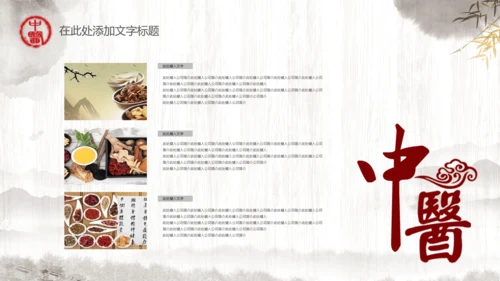 传统中医学中医院中医文化中草药PPT模板