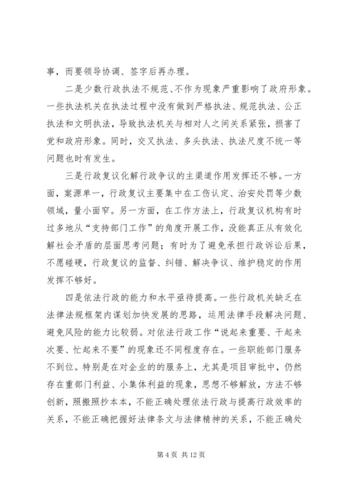 副县长在全县依法行政工作会议上的讲话(摘要).docx