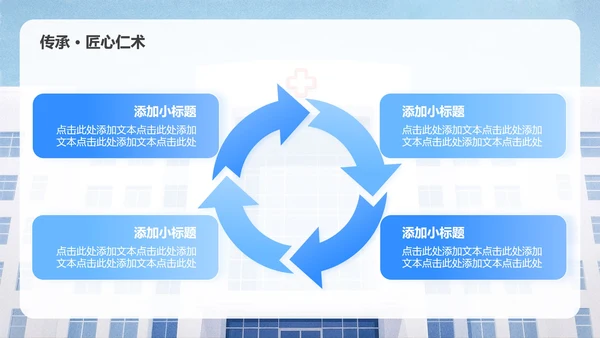 蓝色商务风中国医师节主题汇报PPT模板