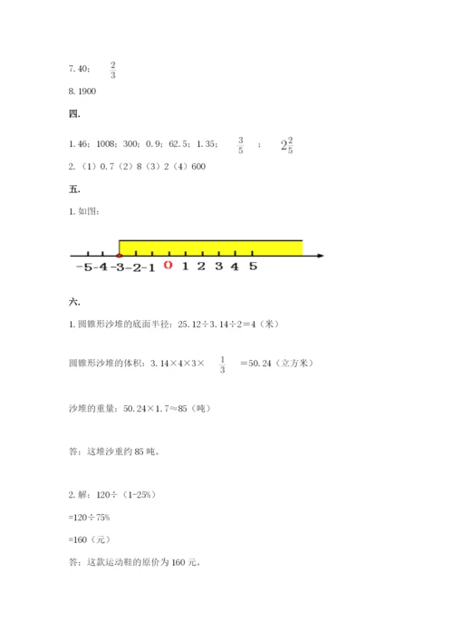山西省【小升初】2023年小升初数学试卷【各地真题】.docx