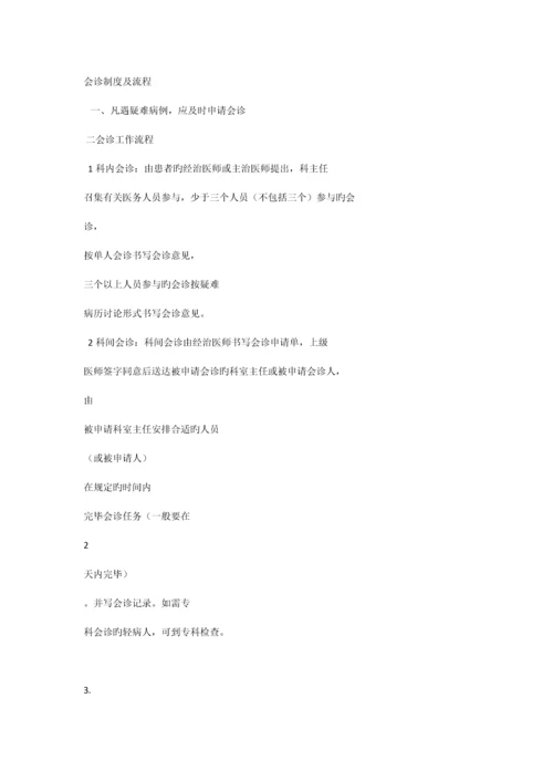 院内会诊管理相关管理制度与流程.docx