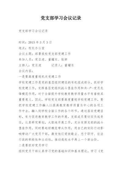 党支部学习会议记录.docx