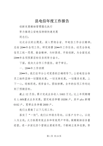 县电信年度工作报告 (3).docx