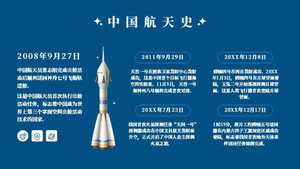 弘扬航天精神载人航天工程通用PPT模板