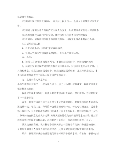 精编之小学生旅游计划书范文.docx