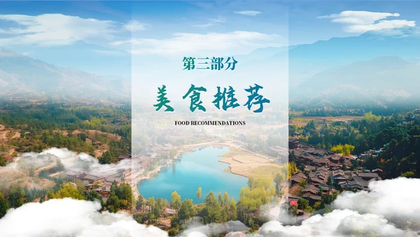 蓝色系城市推介PPT模板