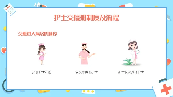 红蓝色卡通护理交接班制度培训PPT课件