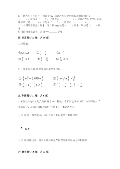 小学数学六年级上册期末测试卷附答案【综合卷】.docx