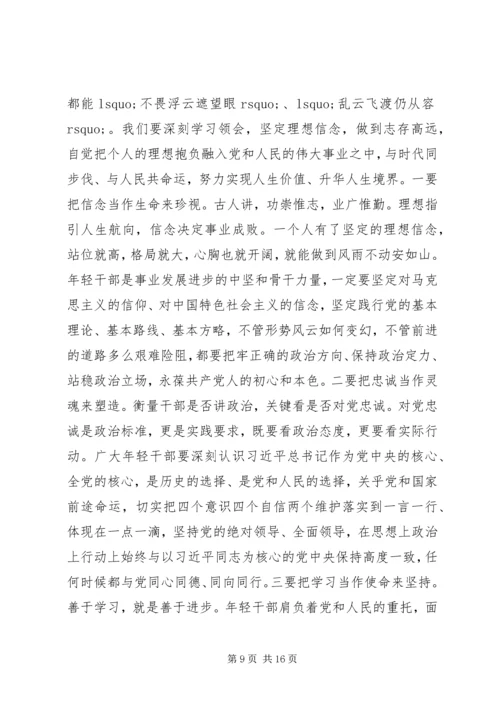 青年干部专题党课——争做新时代想干事能干事干成事的年轻干部.docx