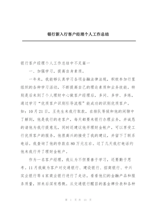 银行新入行客户经理个人工作总结.docx