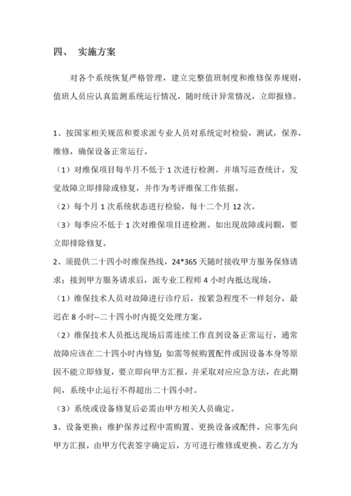 弱电智能化优质项目维保专业方案.docx