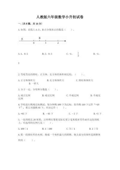 人教版六年级数学小升初试卷【突破训练】.docx