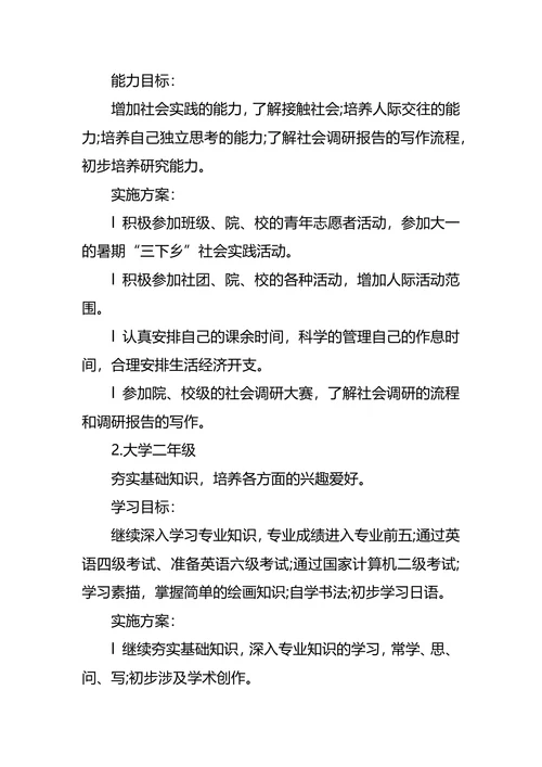 研究生个人职业发展规划