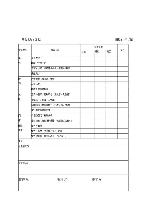 对基站监理单位要求