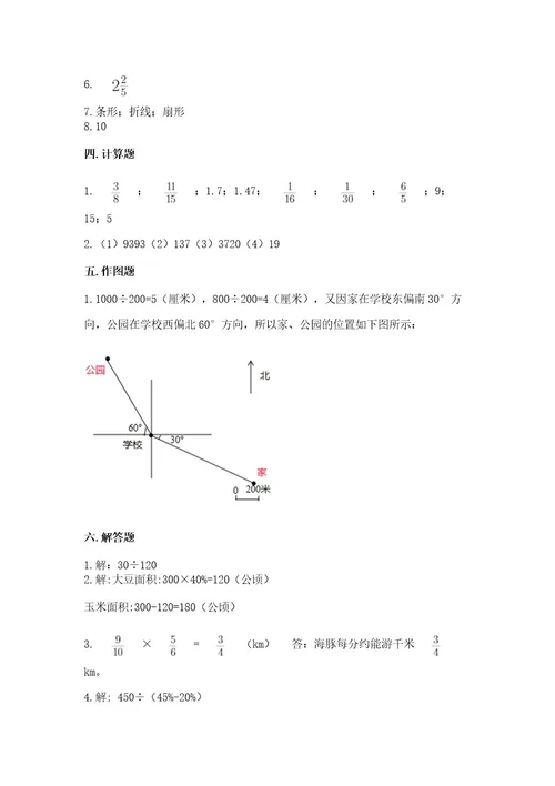 小学数学六年级上册期末模拟卷（各地真题）wod版