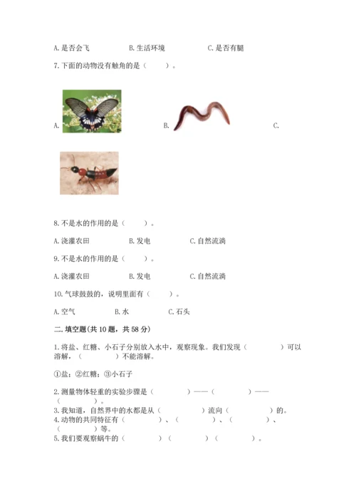 教科版一年级下册科学期末测试卷带答案（b卷）.docx