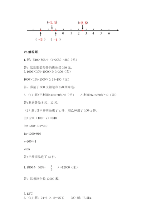 信阳市固始县六年级下册数学期末测试卷必考题.docx