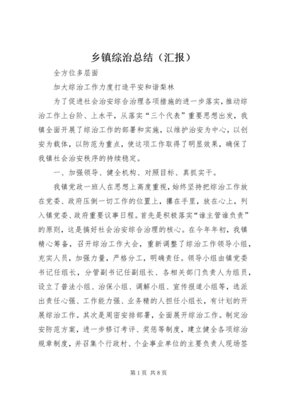 乡镇综治总结.docx