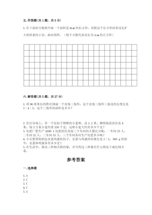 北师大版六年级下册数学期末测试卷及答案（全优）.docx