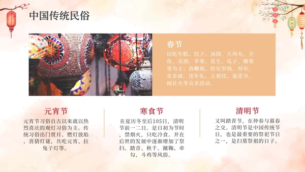 中国风传统民俗主题介绍PPT模板