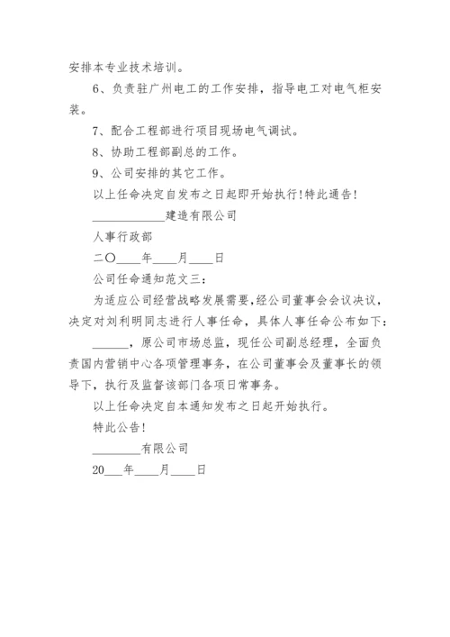 公司任命通知.docx