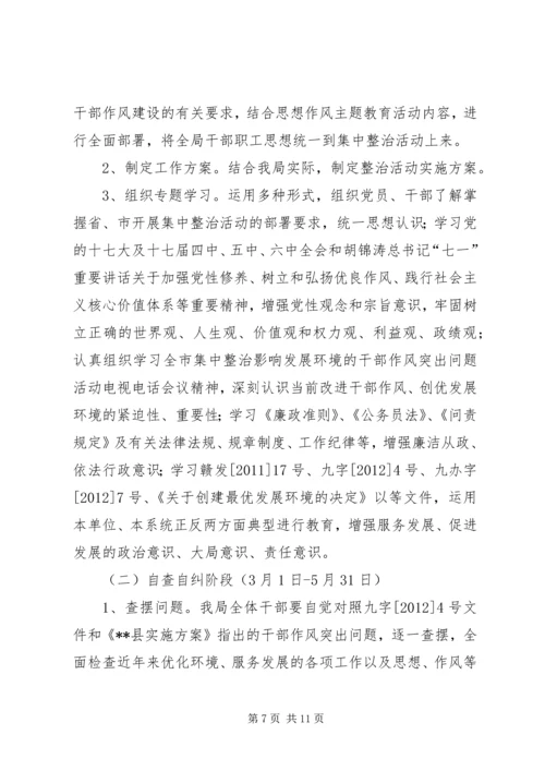 集中整治干部作风问题活动实施方案.docx