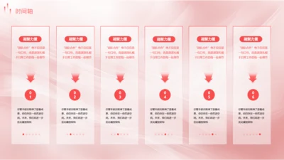 红色商务风大气时间轴