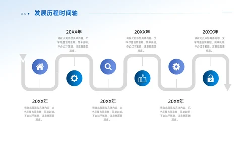 商务通用公司发展历程时间轴图表PPT
