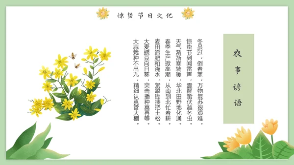 春天万物生长惊蛰女孩通用PPT模板