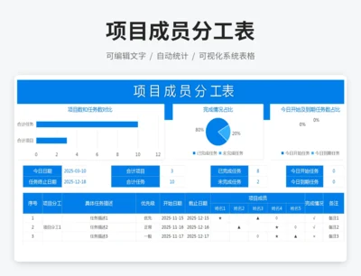 项目成员分工表