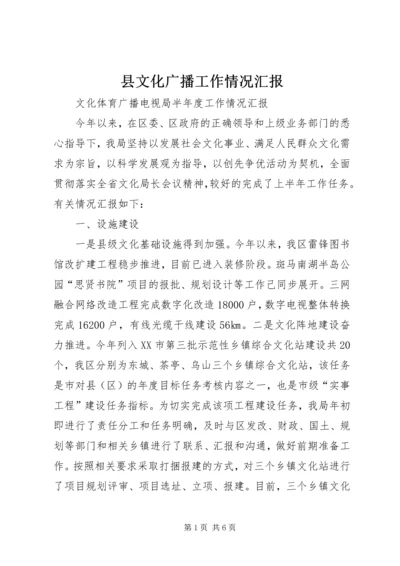 县文化广播工作情况汇报 (3).docx