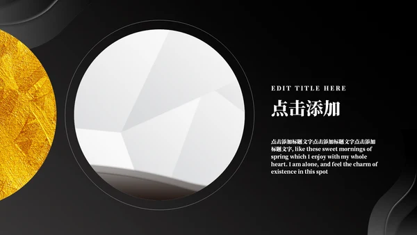 黑金质感商务计划书通用PPT模板