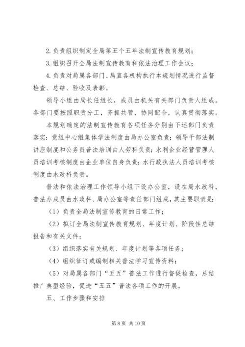 法制宣传教育和依法治理工作第五个五年规划 (3).docx