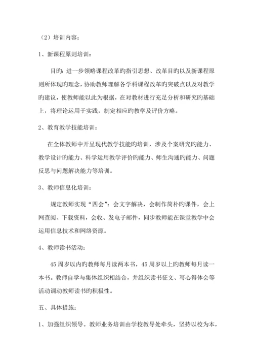 教师业务培训计划.docx