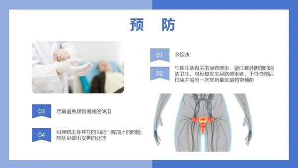 医疗风医疗泌尿系感染PPT模板