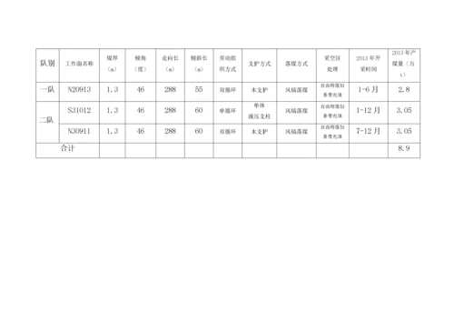 1111煤矿XXXX年度采掘方案编制说明书(2).docx