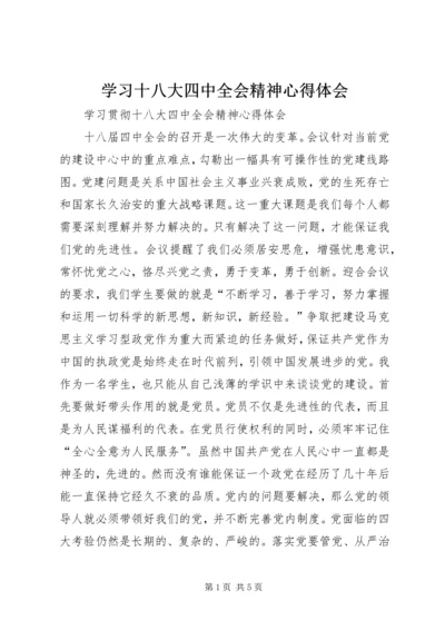 学习十八大四中全会精神心得体会.docx