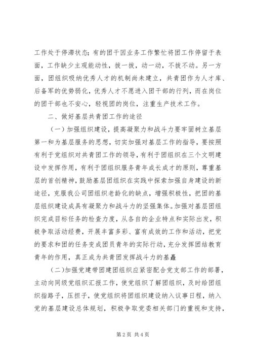 基层共青团工作调研报告.docx